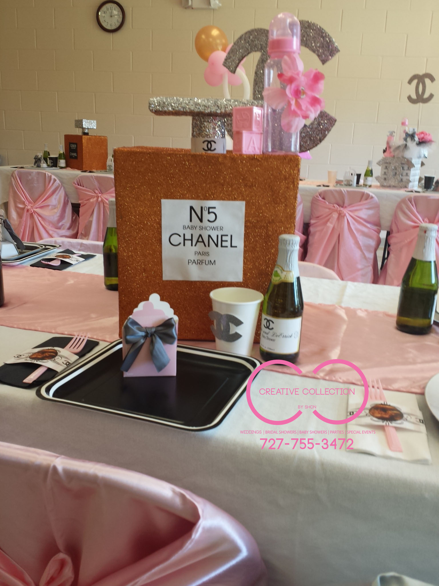 baby shower bottle centerpieces