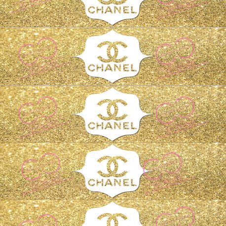 Chanel Water Bottle Label Gold