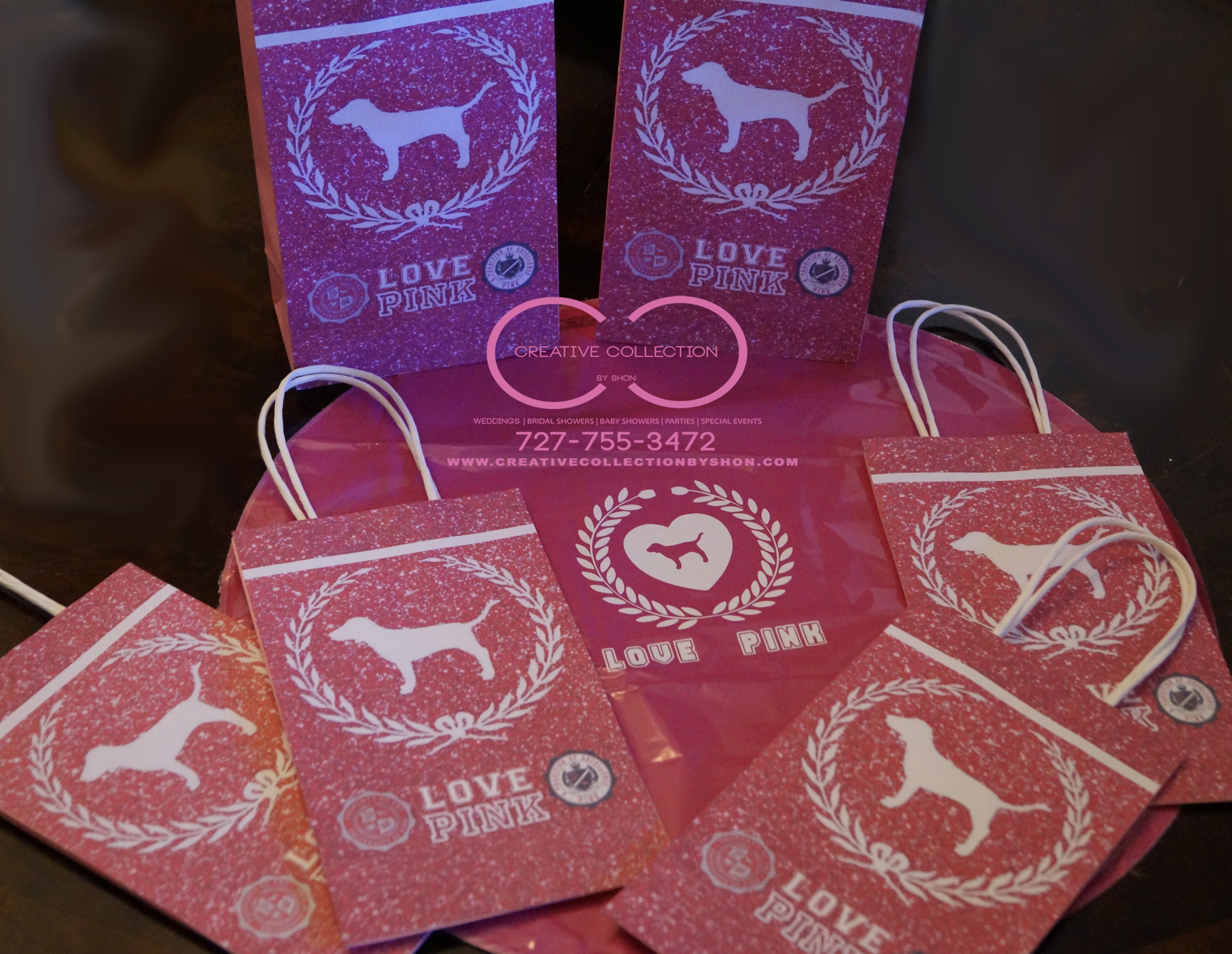 cheap pink gift bags