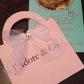 Tiffany Inspired Baby Shower Purse Invitation (sold in sets)