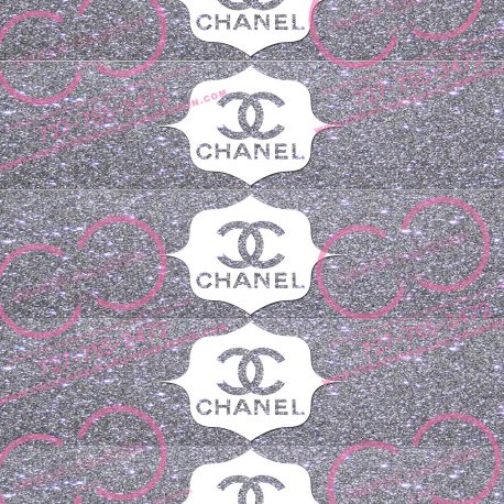 Chanel Water Bottle Label Silver 