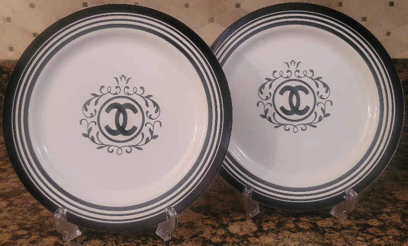Parisian Inspired Plates White and Black – Creative Collection by Shon