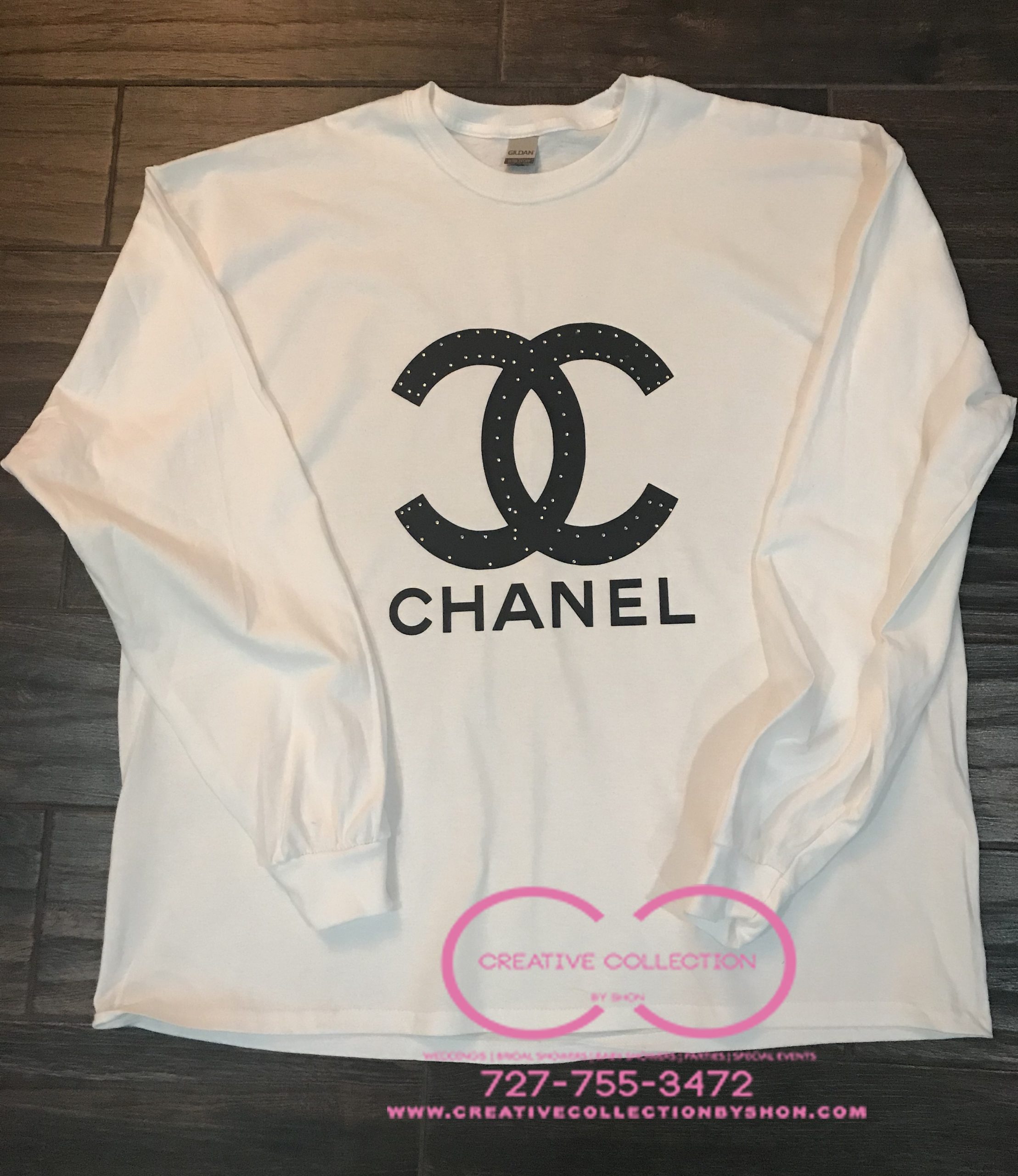 chanel white long sleeve t